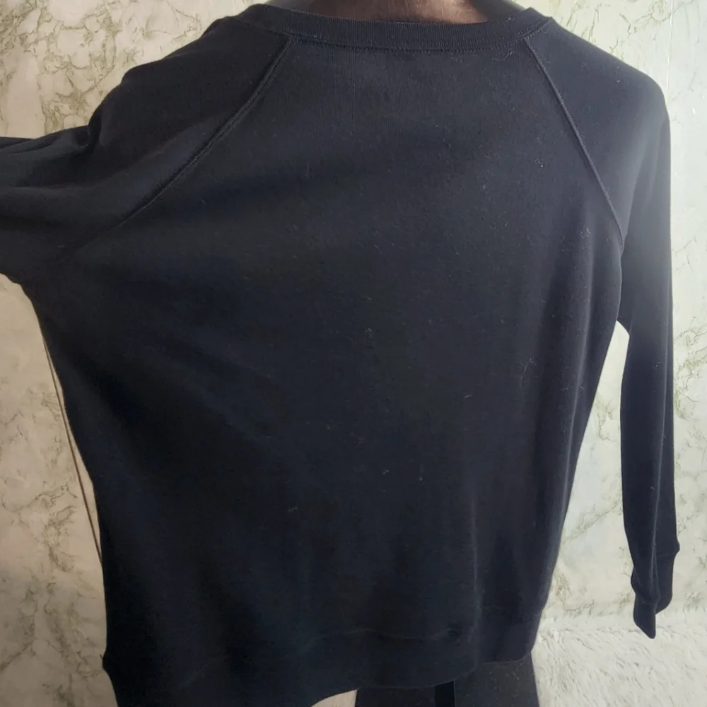 Eddie Bauer Leopard Print Front Sweatshirt Top
